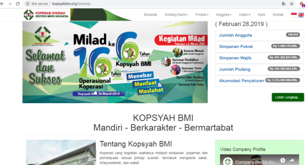Pembuatan Company Profile Koperasi & Online Store + Aplikasi Google Playstore